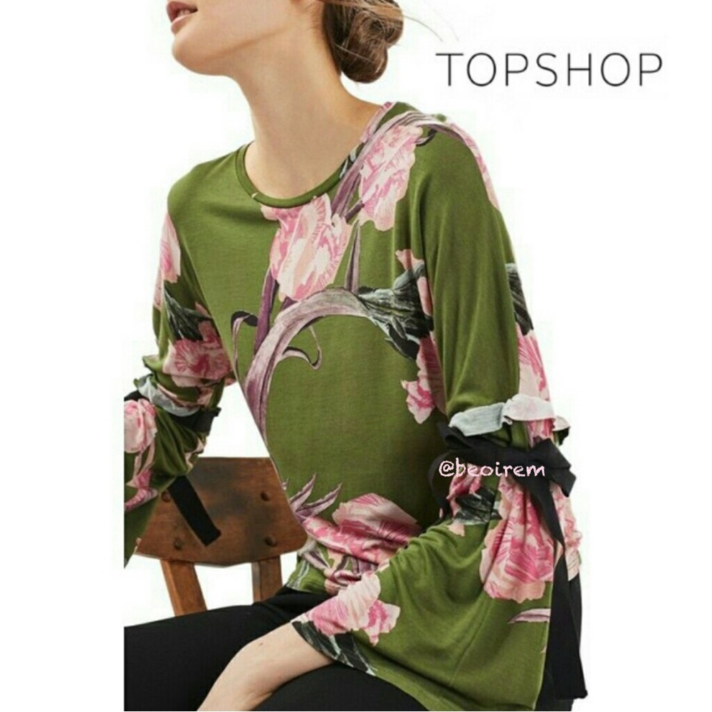 NwT🌷T0PsH0P Fl0rAl TiE TeE - Picture 4 of 13